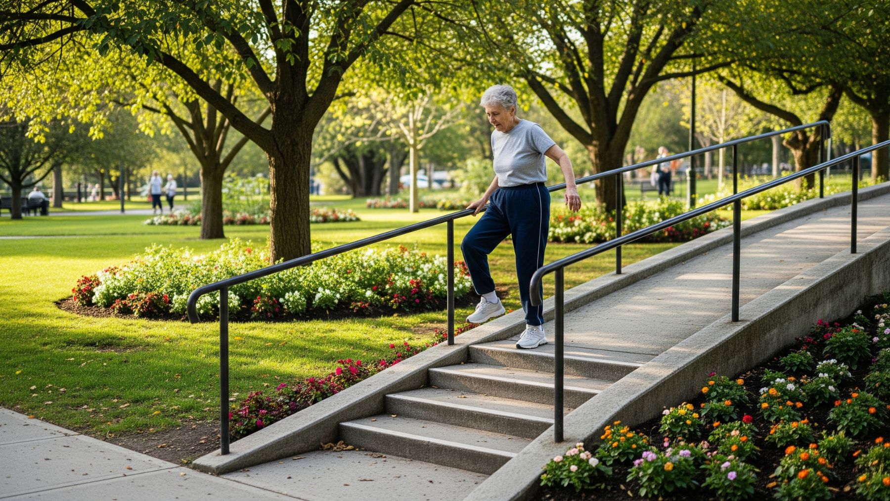 older woman, exercise 