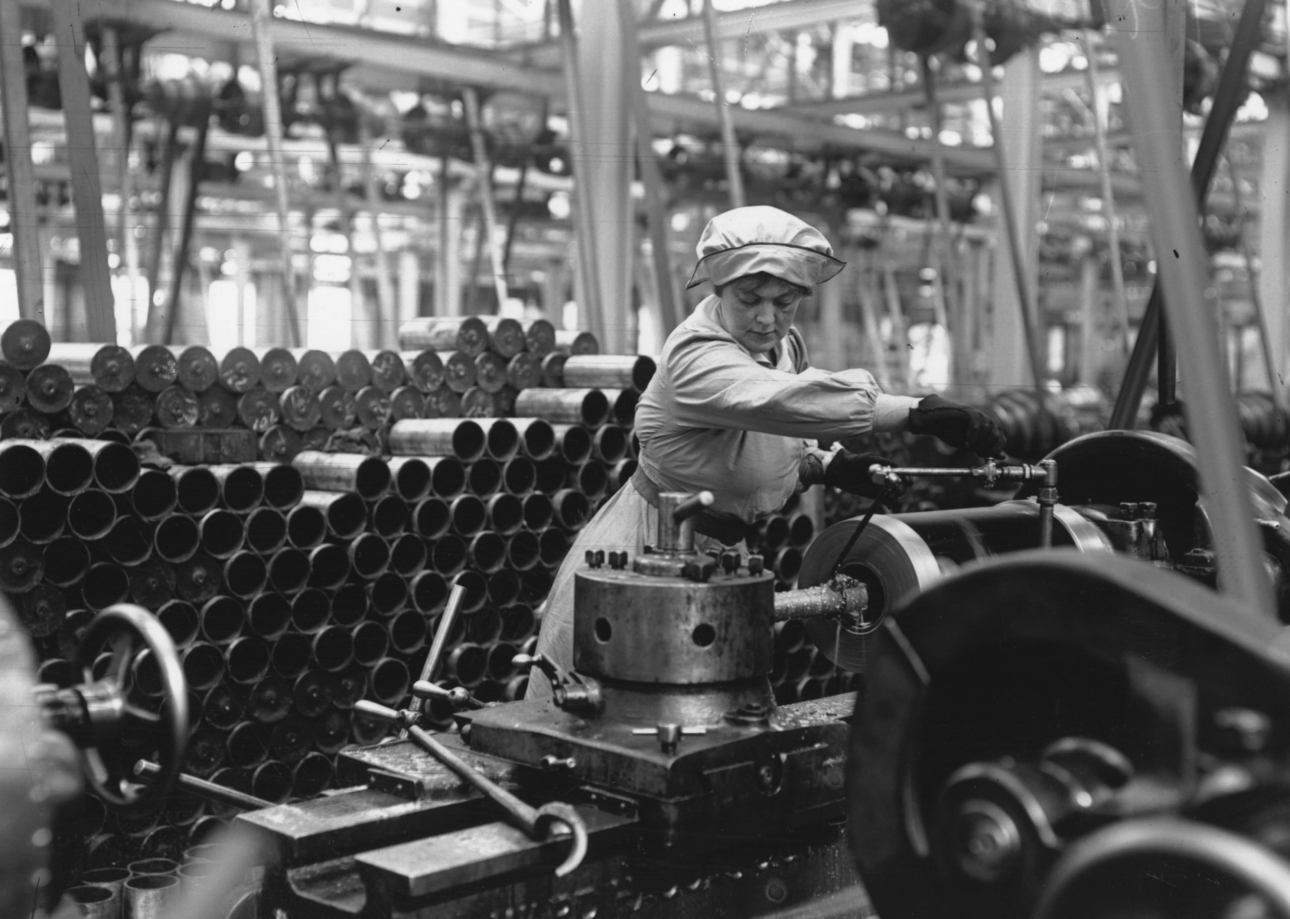 Mujer trabajando en la 1ª Guerra Mundial./Foto: Gettyimages
