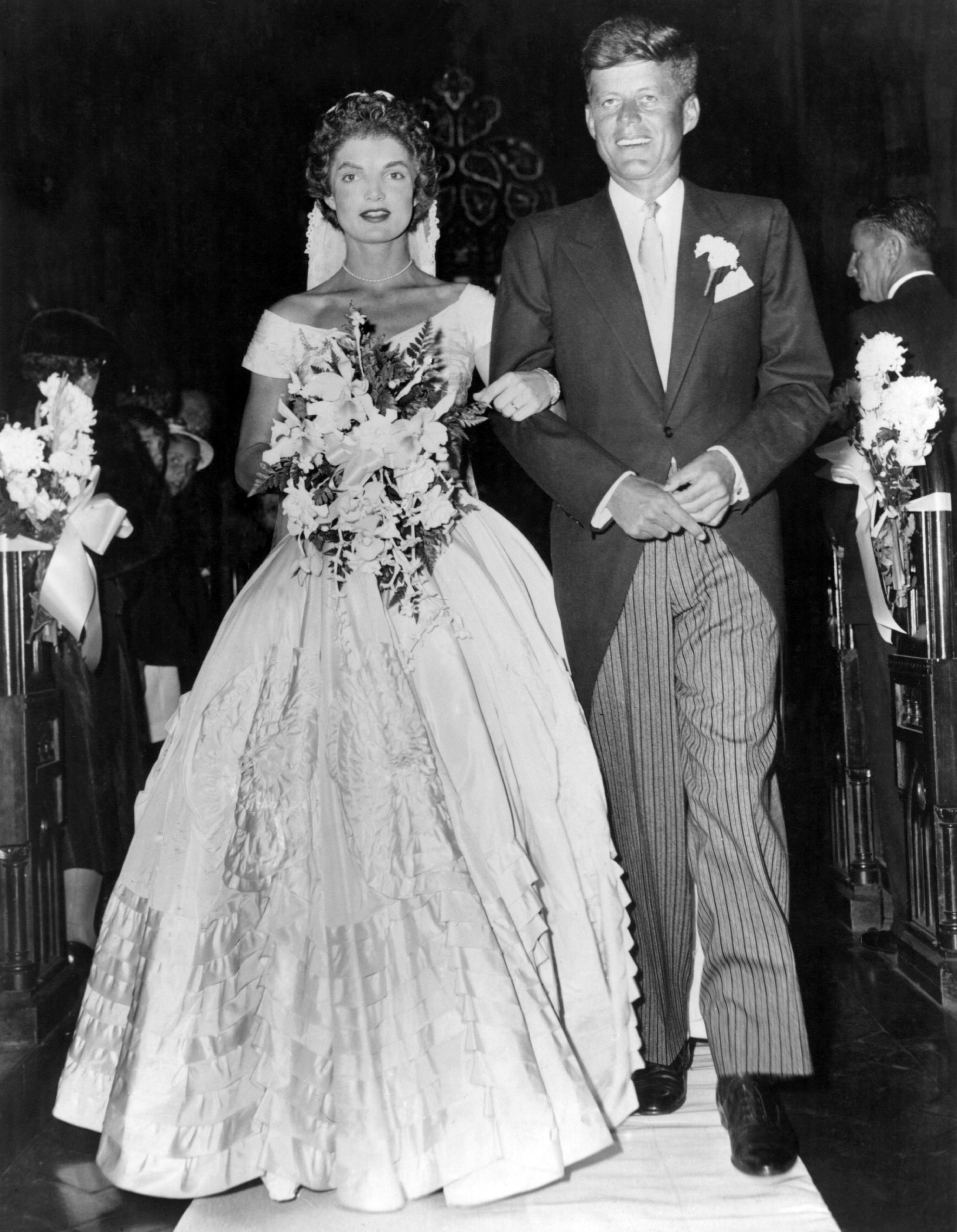 Jackie Kennedy el día de su boda