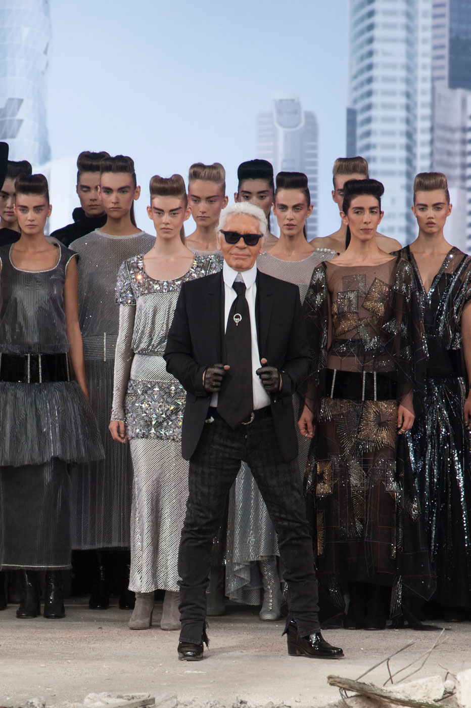 Karl Lagerfeld en el desfile de Chanel Alta Costura 2013/Imaxtree.