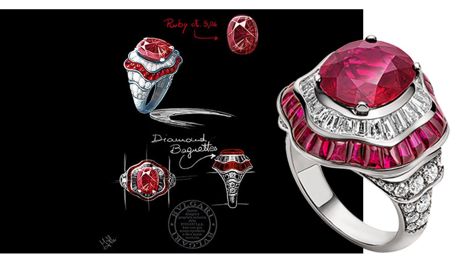 Anillo Ruby Draprery