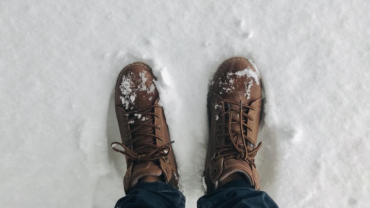 Botas en la nieve
