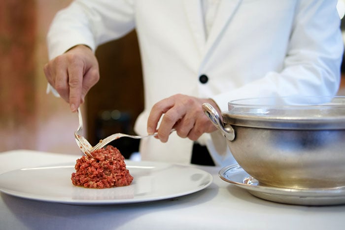 El steak tartar de Zalacaín / Foto: Zalacaín