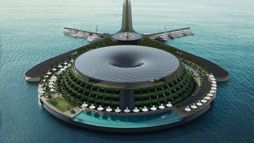 Eco-hotel flotante