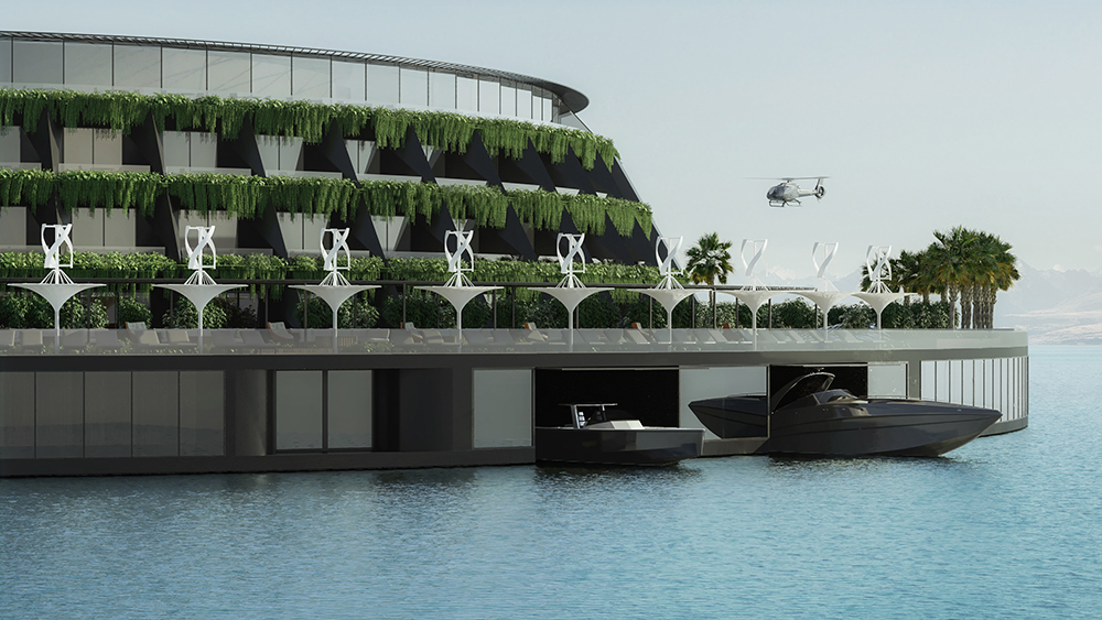 Eco-hotel flotante