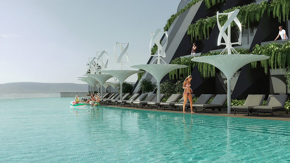 Eco-hotel flotante