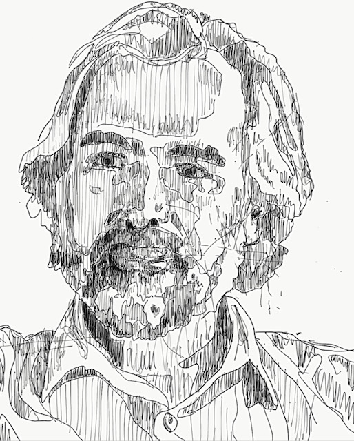 Carlos Pérez-Carracedo / Dibujo a lápiz por Rafael Almazán