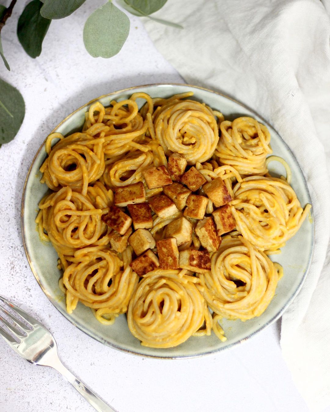 Spaghetti con salsa de calabaza