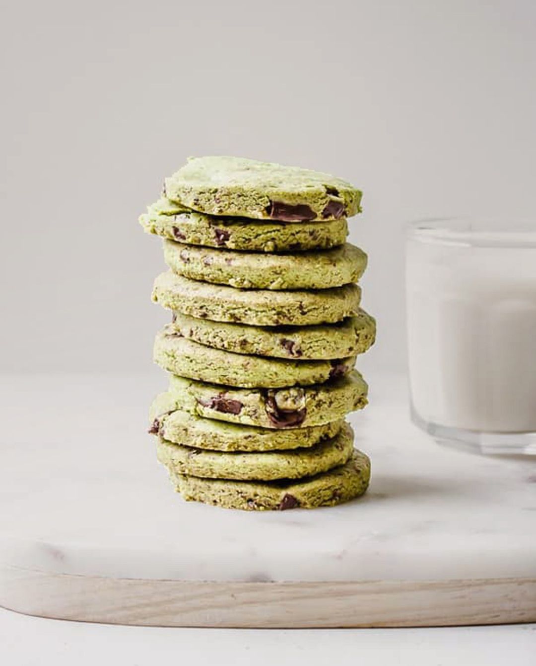 Galletas de chocolate y matcha 