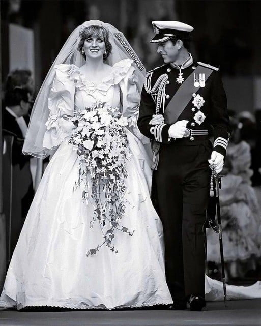 Lady Di el día de su boda. /Foto: Instagram @princessladydianaa