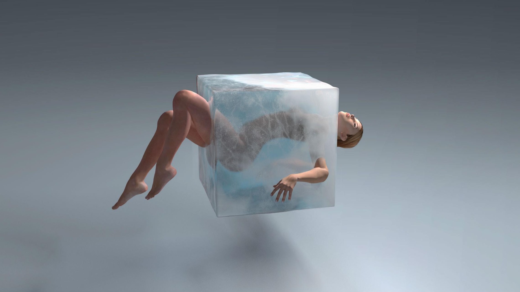 Mujer en hielo