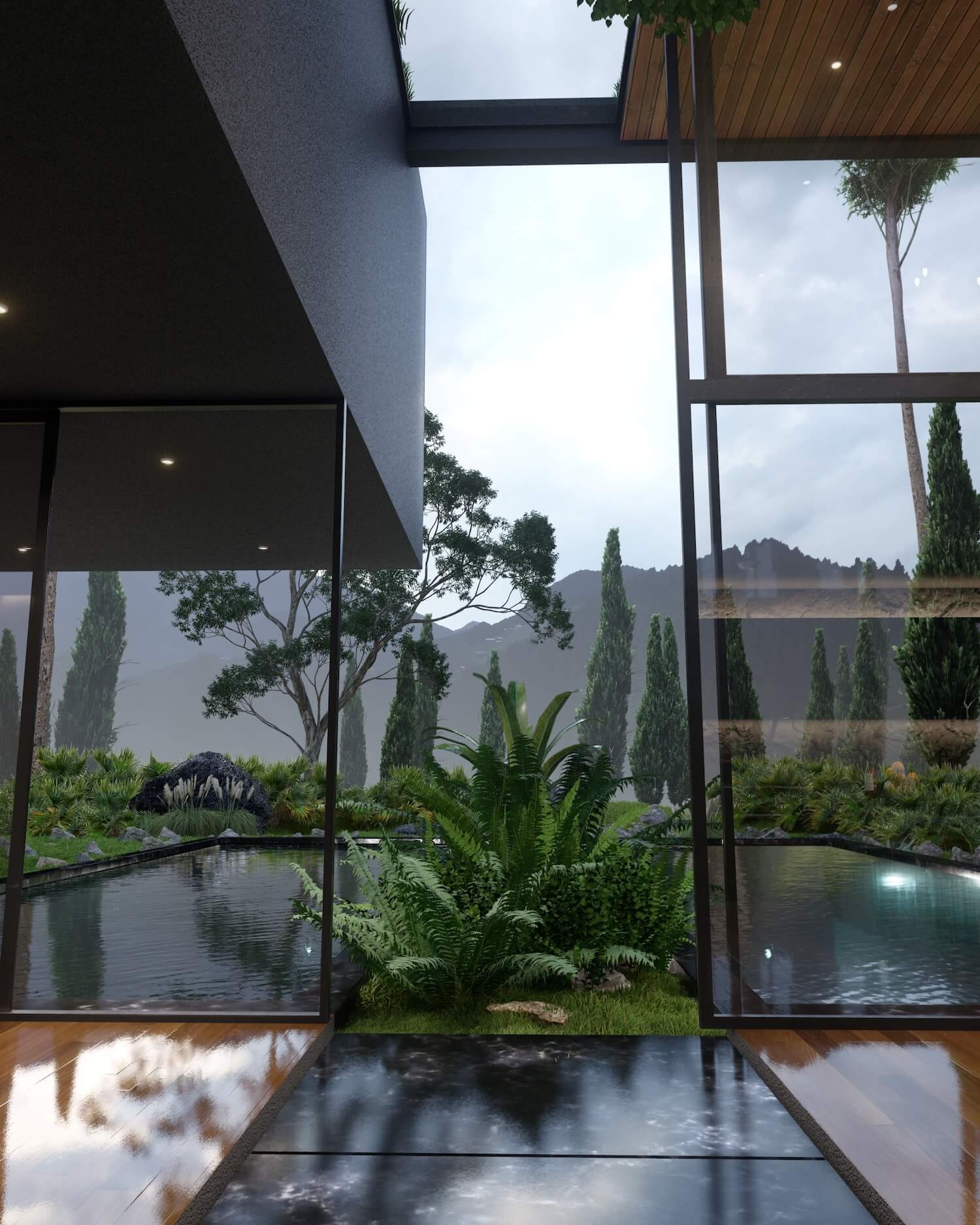 Vistas desde el interior de la 'Shadow House' 