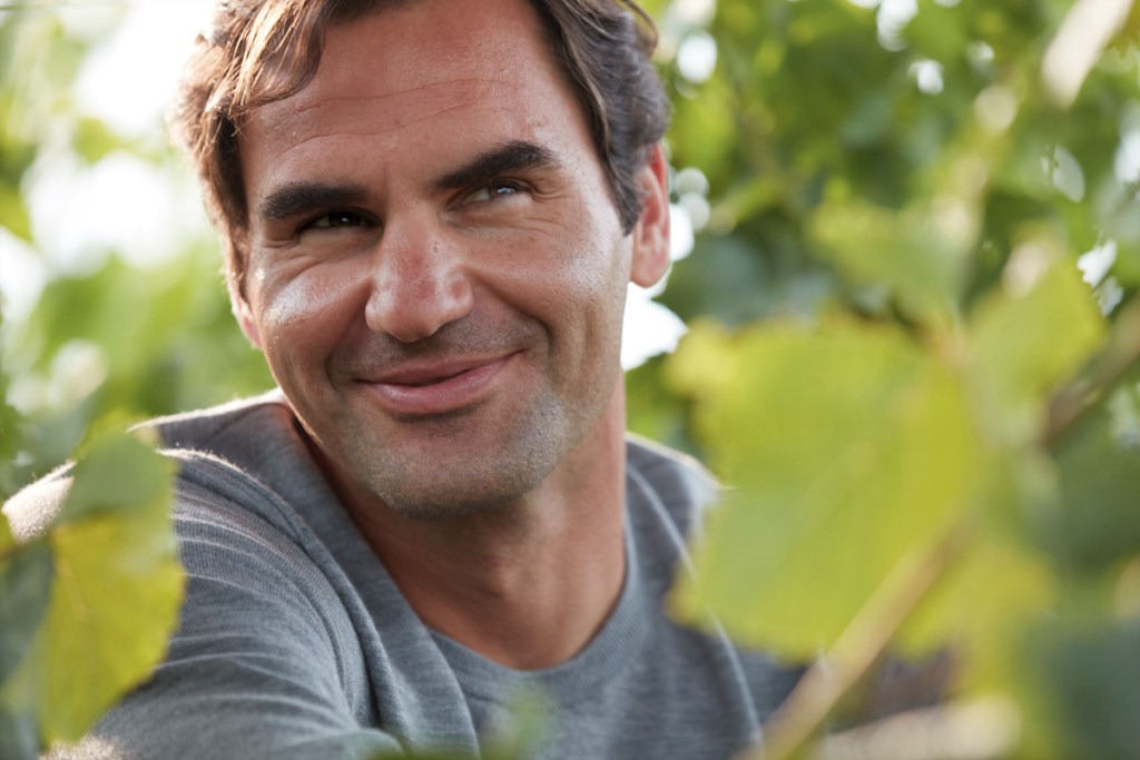 Roger Federer en Epernay
