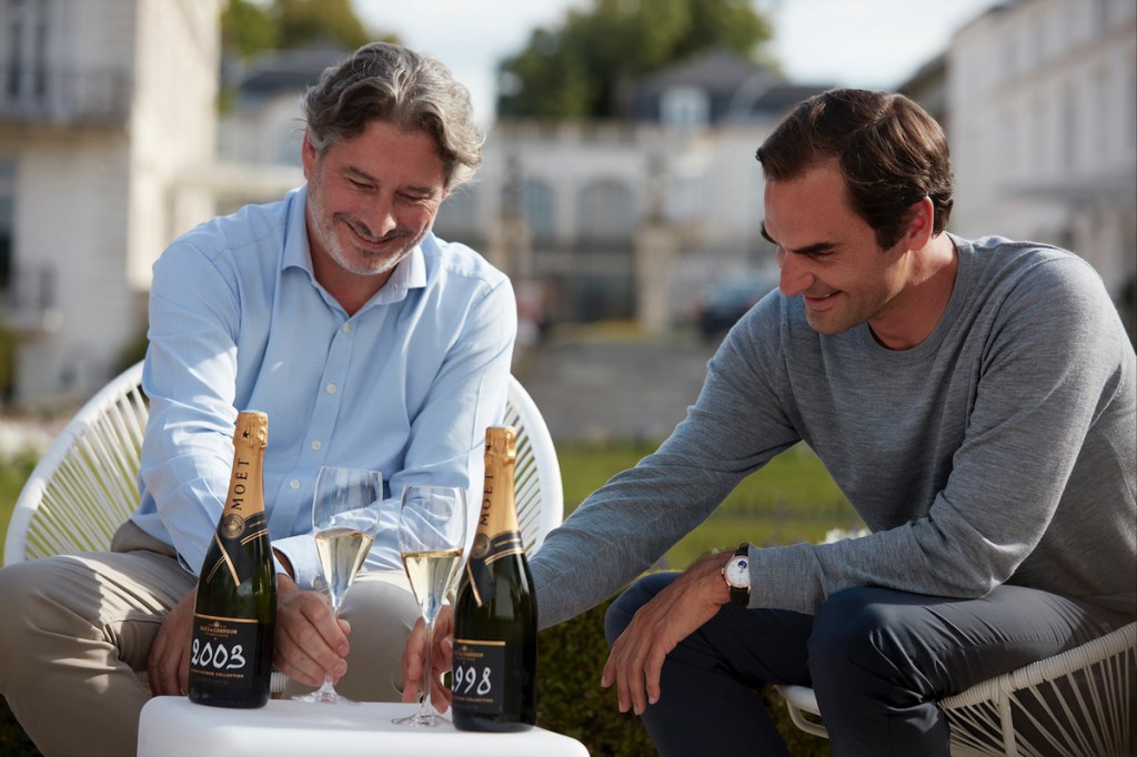 Roger Federer en Epernay