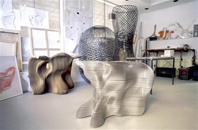 Muebles de diseño vanguardistas hechos con impresoras 3D