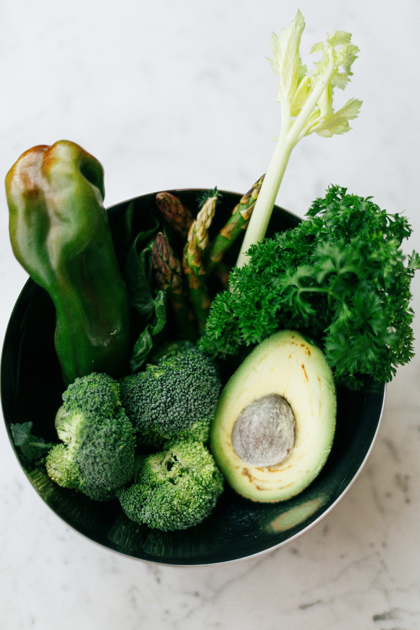 Plato de verduras para un menú saludable
