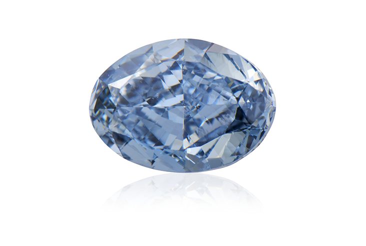Diamante azul de frente