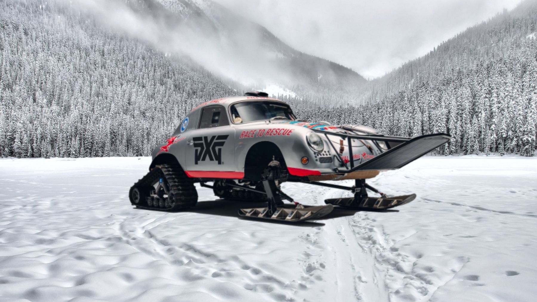 Porsche en la nieve