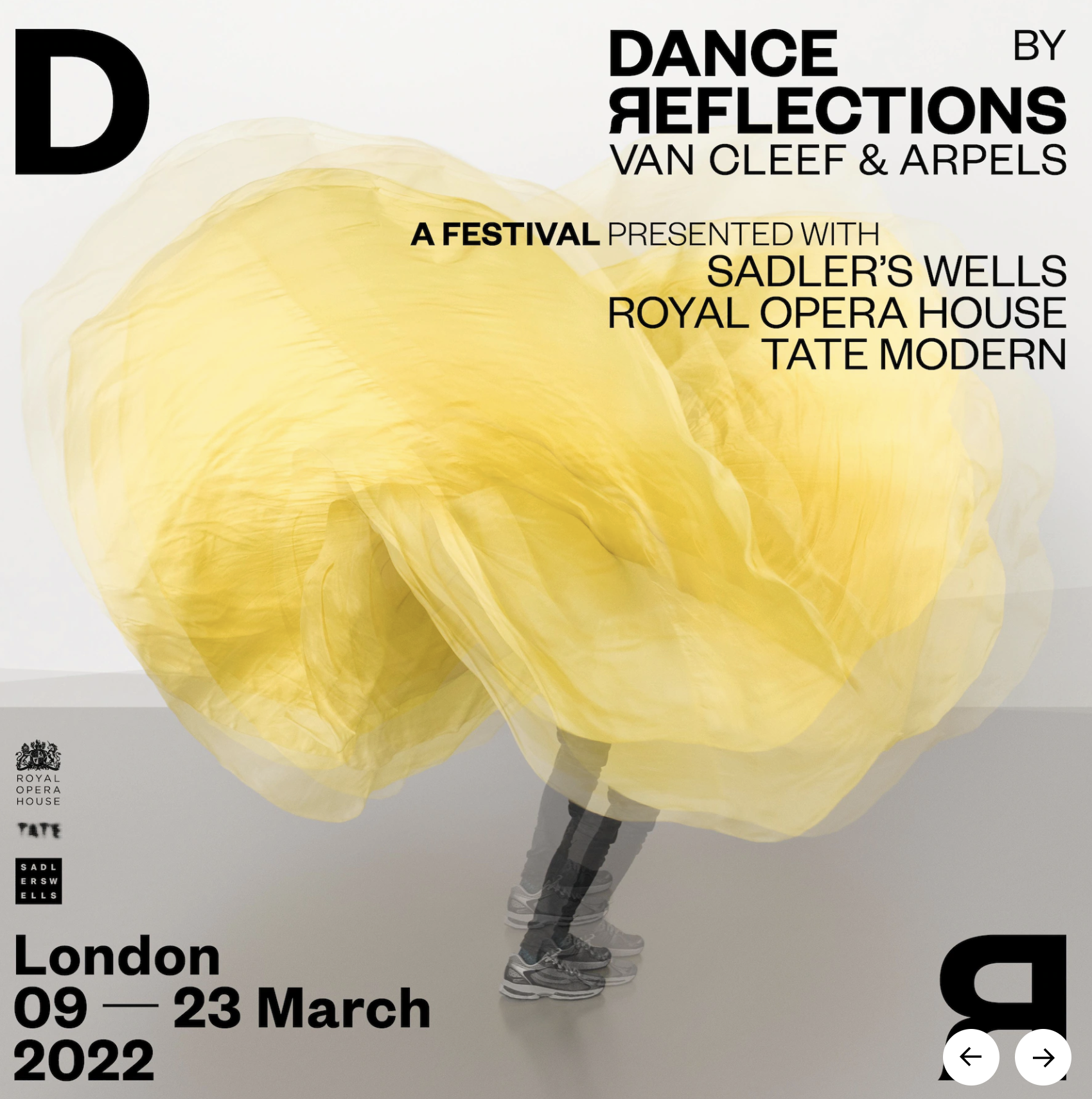 Cartel de evento en Londres de Dance Reflections/Foto: Van Cleef & Arpels