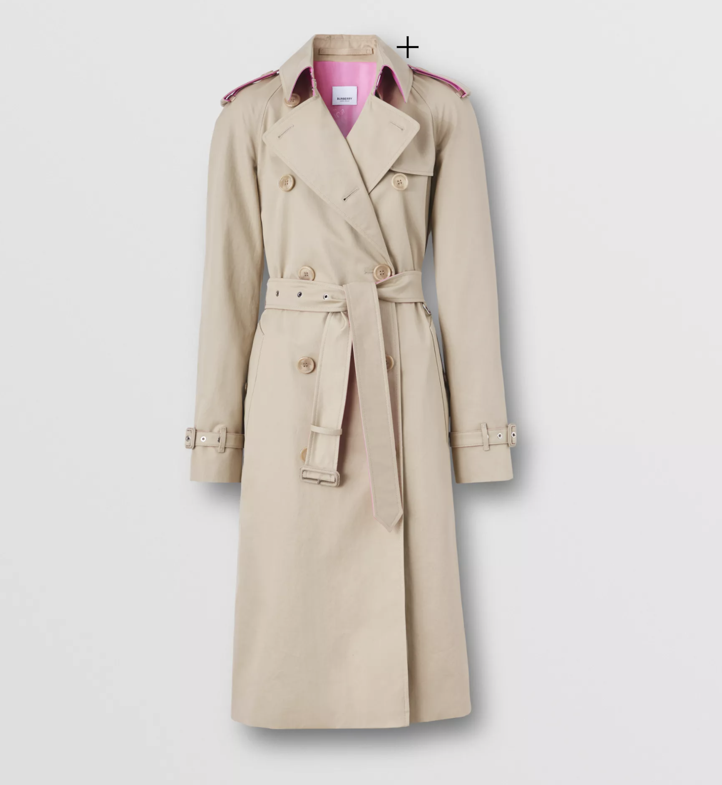 Trench coat en algodón de gabardina con detalles contrastes.