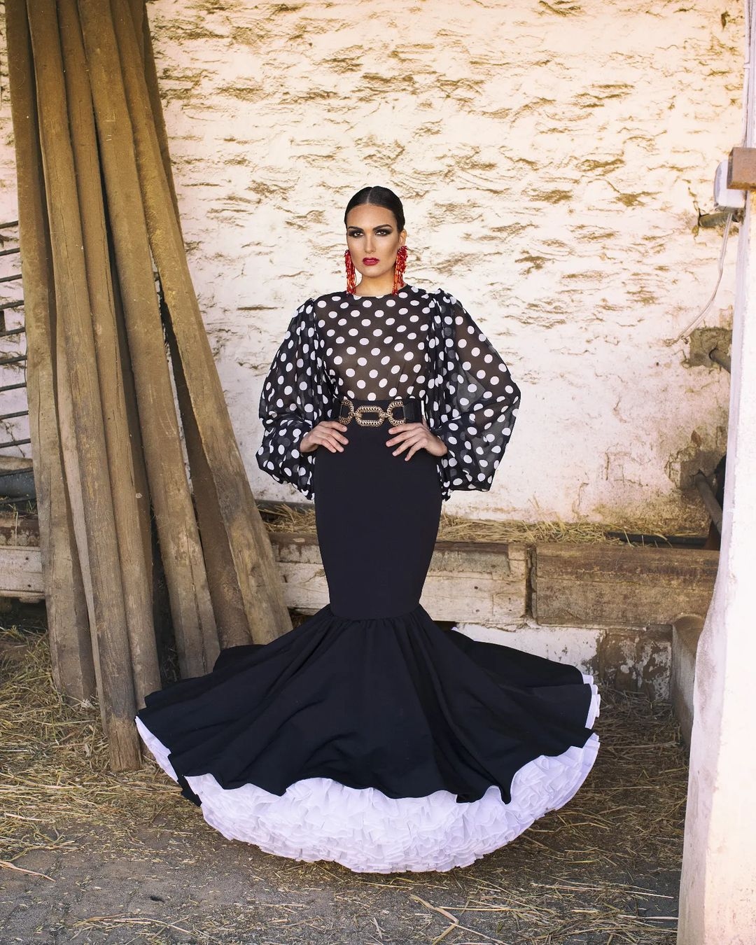 Traje de flamenca - ANA NEGRO - Trajes flamenca mujer <
