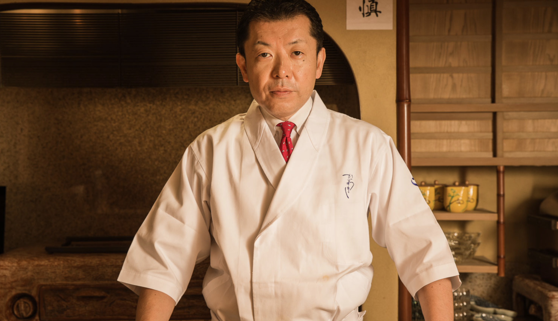 Chef del resturante Azabu Kadowaki