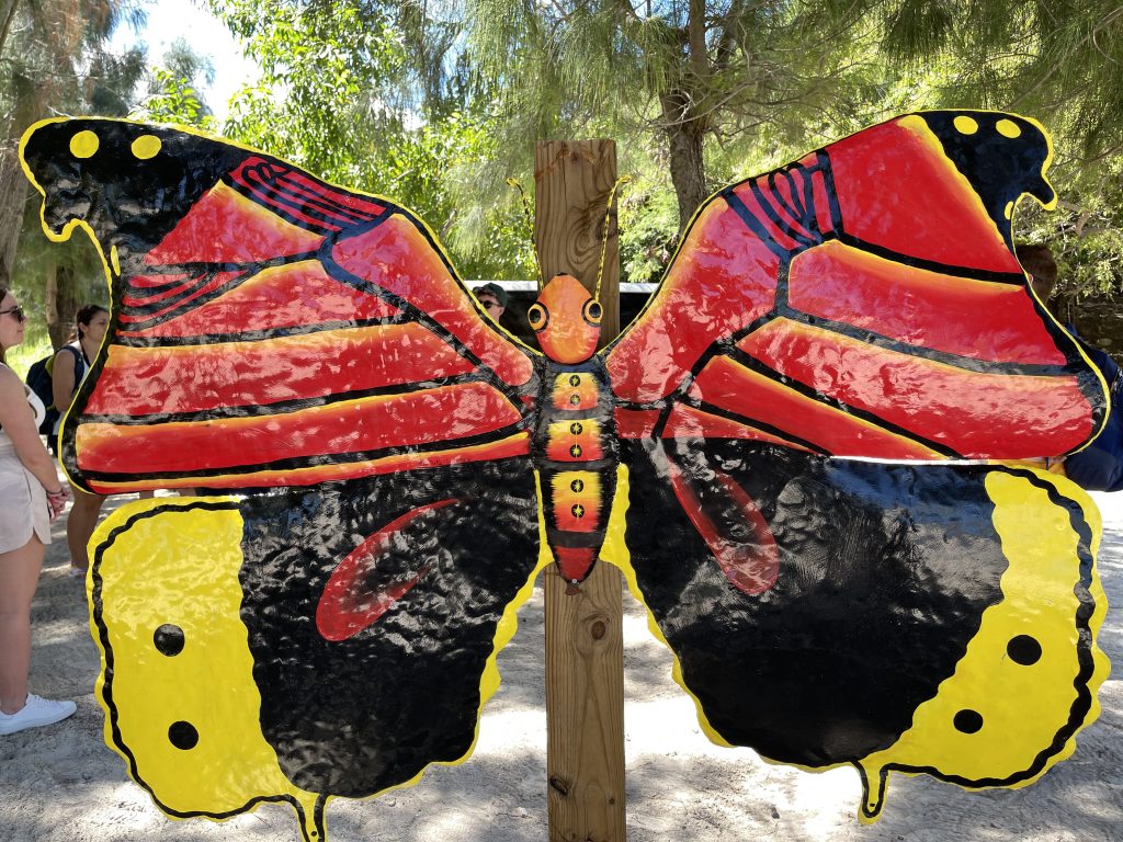 Figura de una mariposa en Labadee, Haití