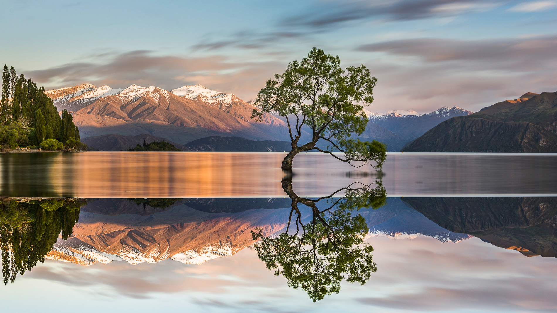 Lago Wanaka, en Nueva Zelanda