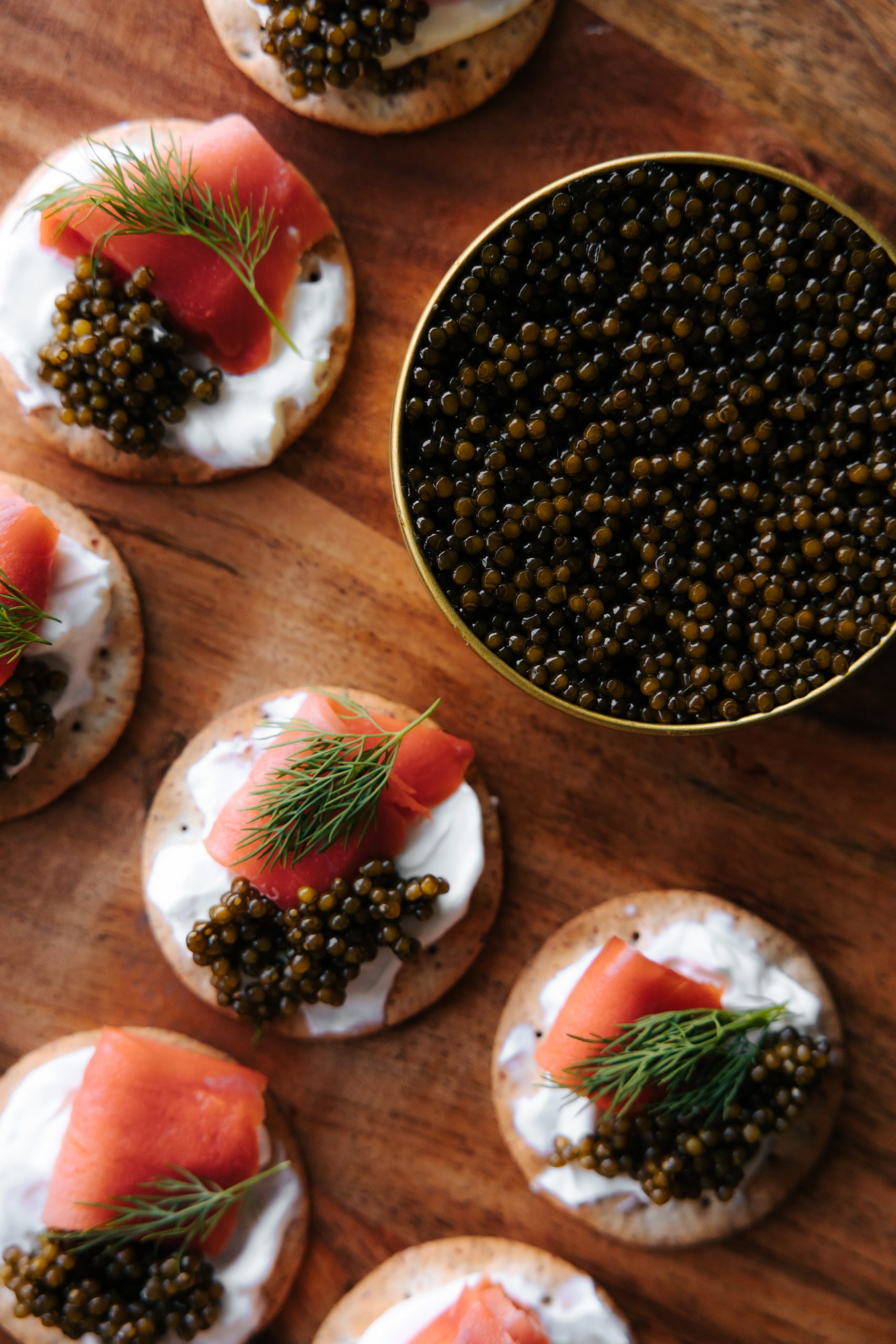 Blinis con caviar