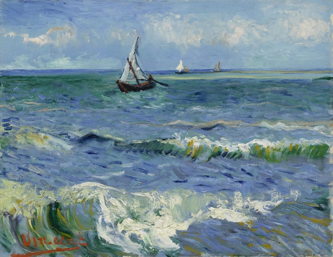‘Paisaje marino cerca de Saintes Maries de la Mer’ (1888)