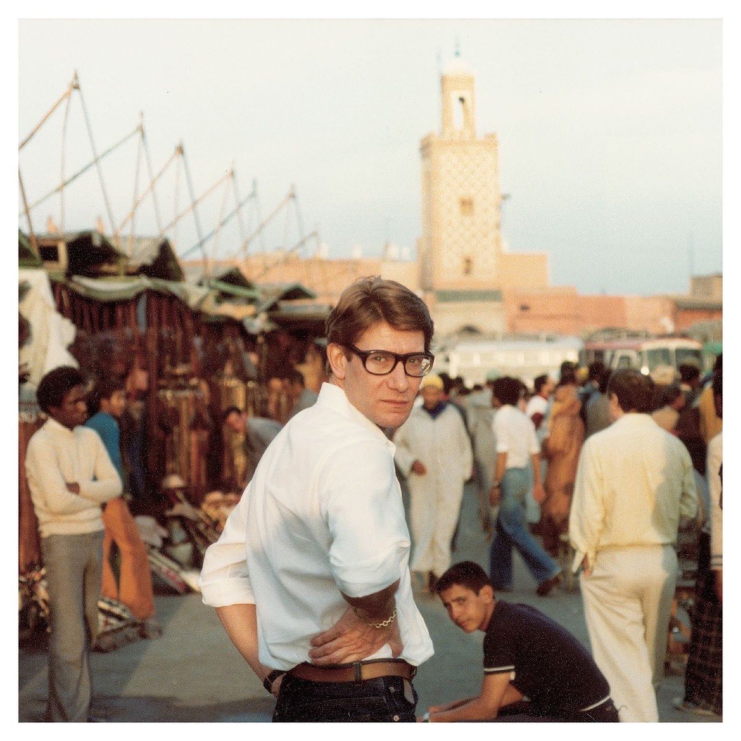 Fotografía de Yves Saint Laurent en Marrakech