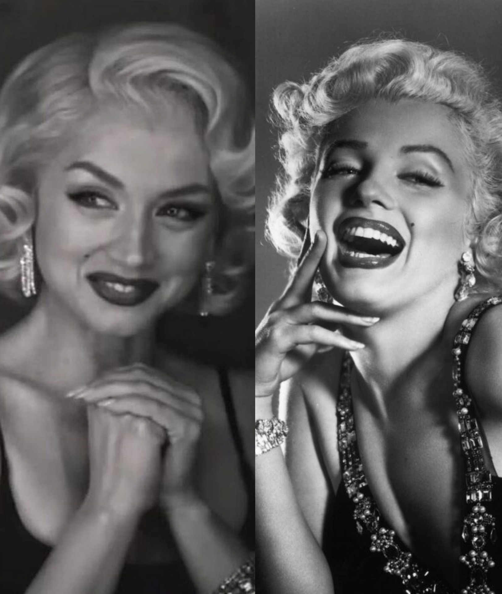 Ana de Armas y Marilyn Monroe