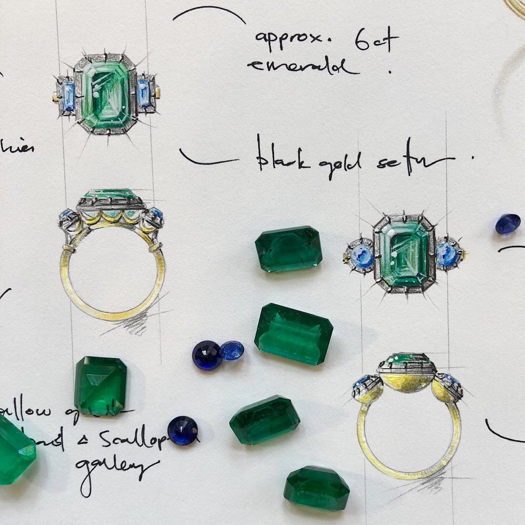 Bocetos de las joyas de Jessica McCormack