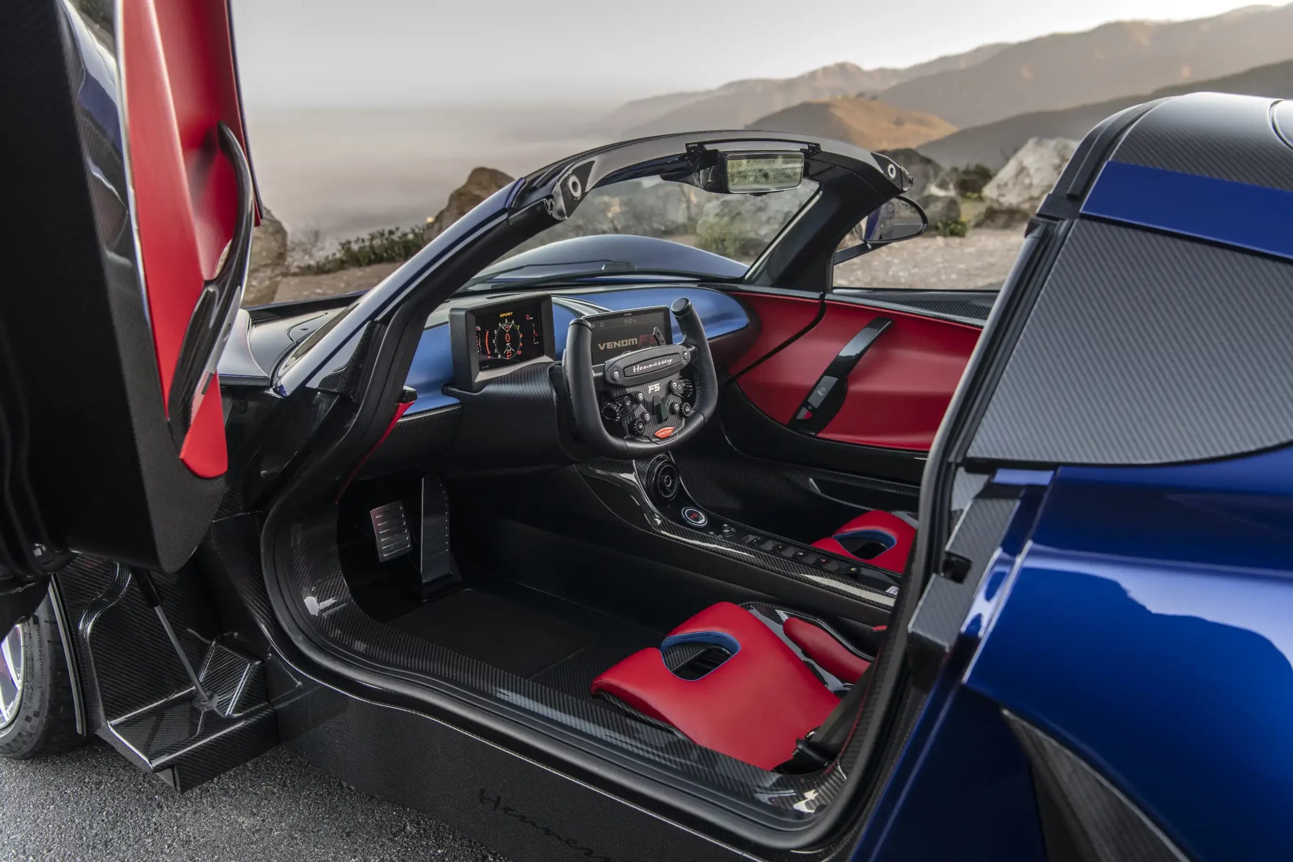 Interior descapotable Hennessey Venom F5 Roadster