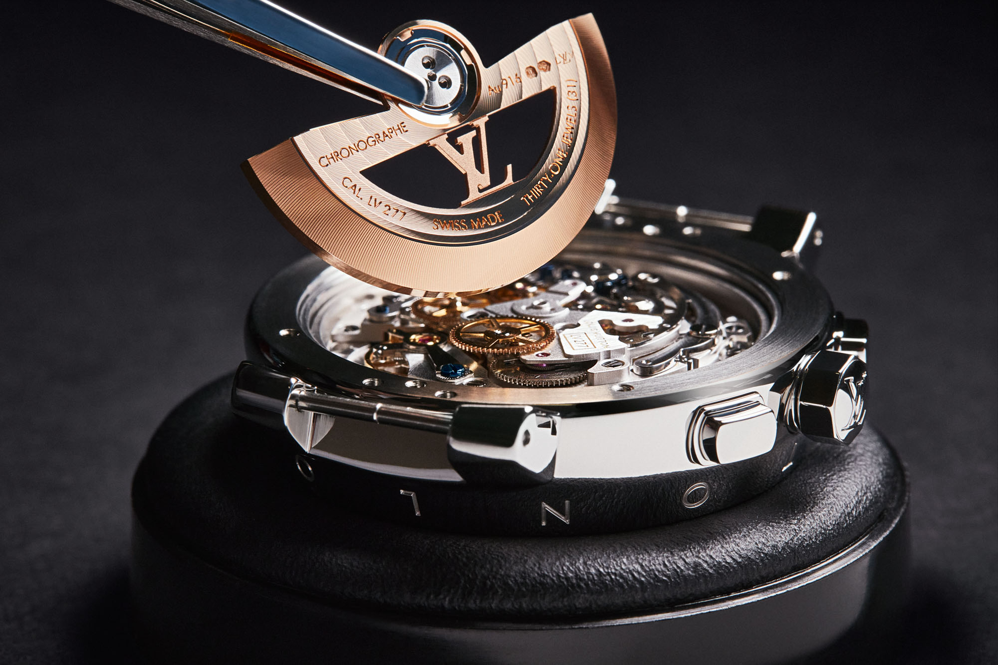 Correa de reloj de cuero genuino para LV Louis Vuitton Tambour