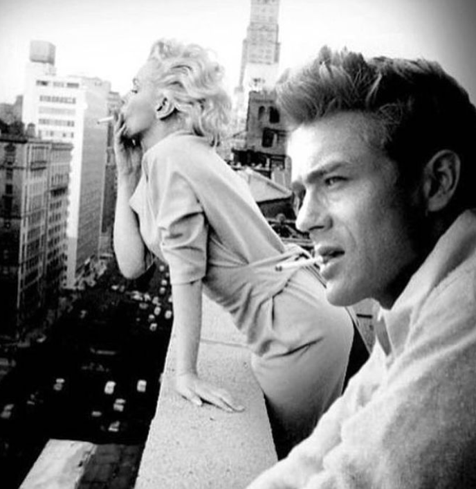 Marilyn Monroe y Jeams Dean