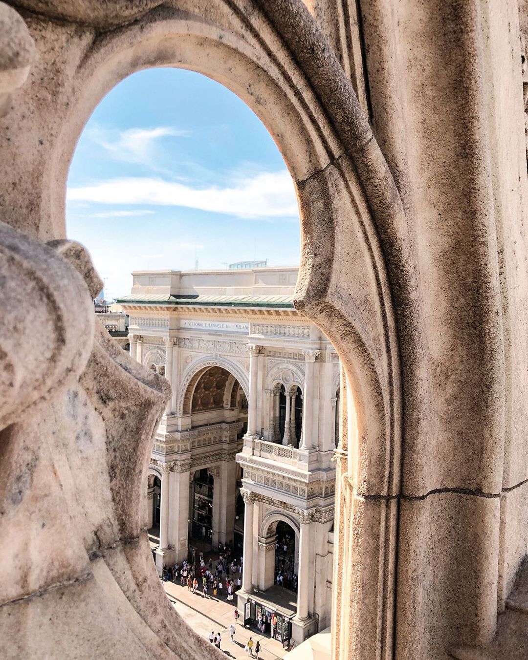 Galleria Vittorio Emanuele II desde el duomo de Milán