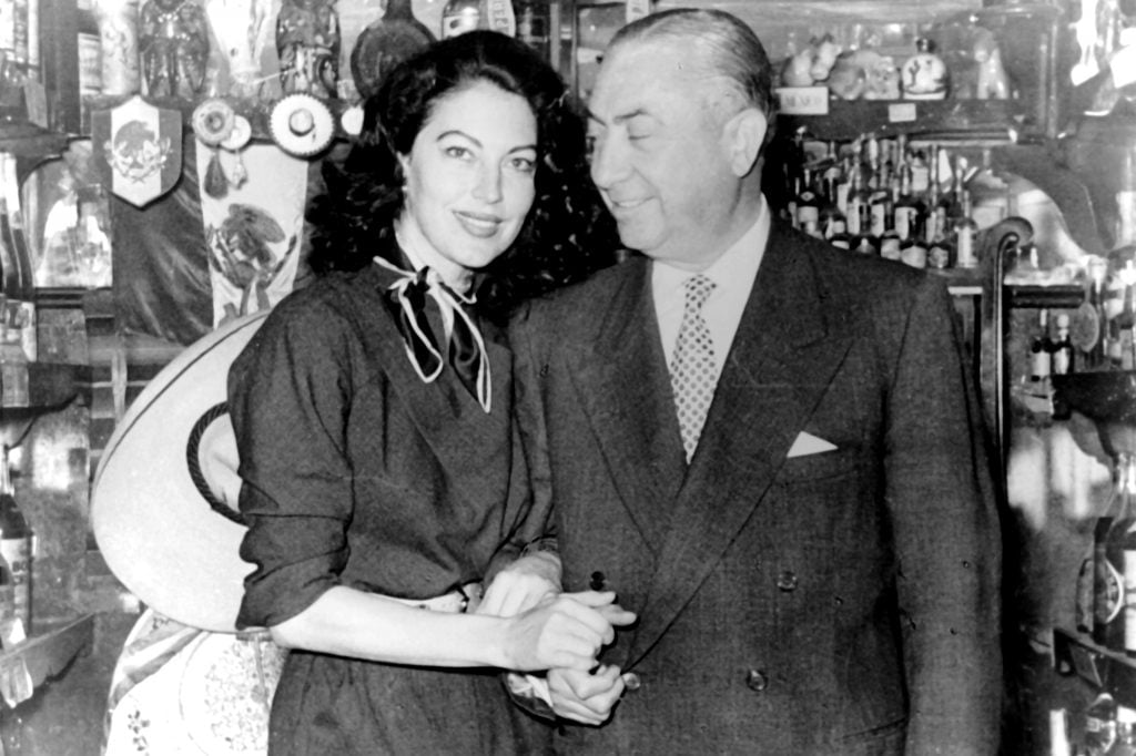 Ava Gardner junto a Chicote en Museo Chicote