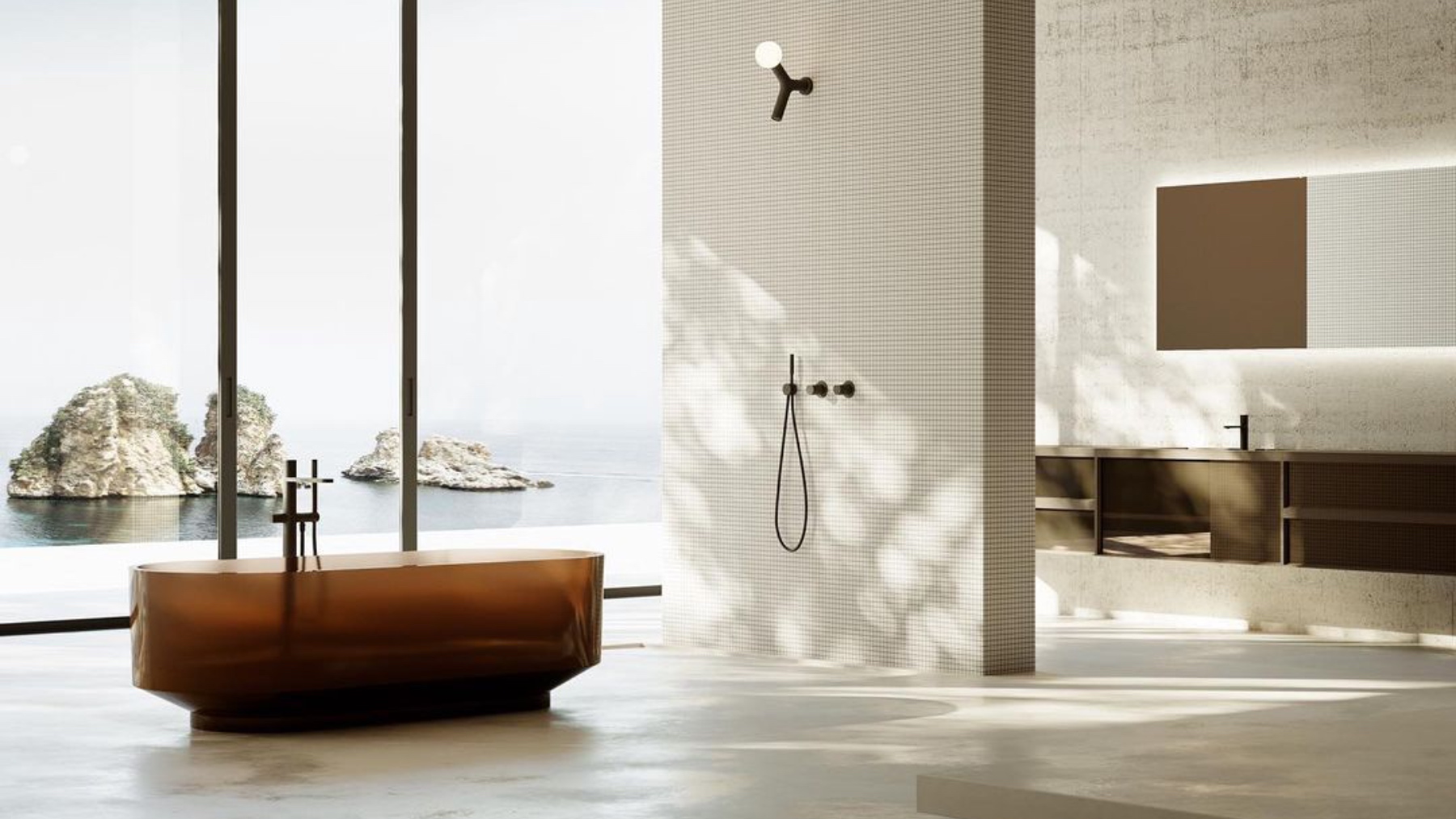 Ideas para revestir las paredes del cuarto de baño - Acquabella