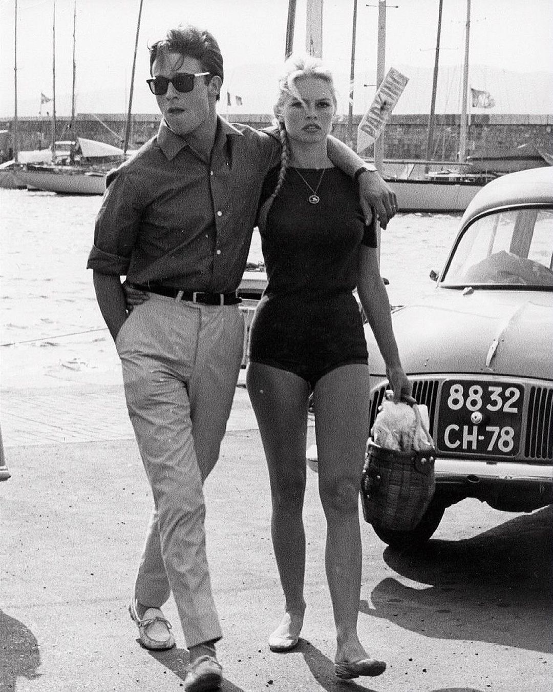 Brigitte Bardot y Jacques Charrier