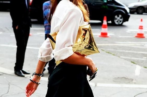 Foto pinterest bolso dorado