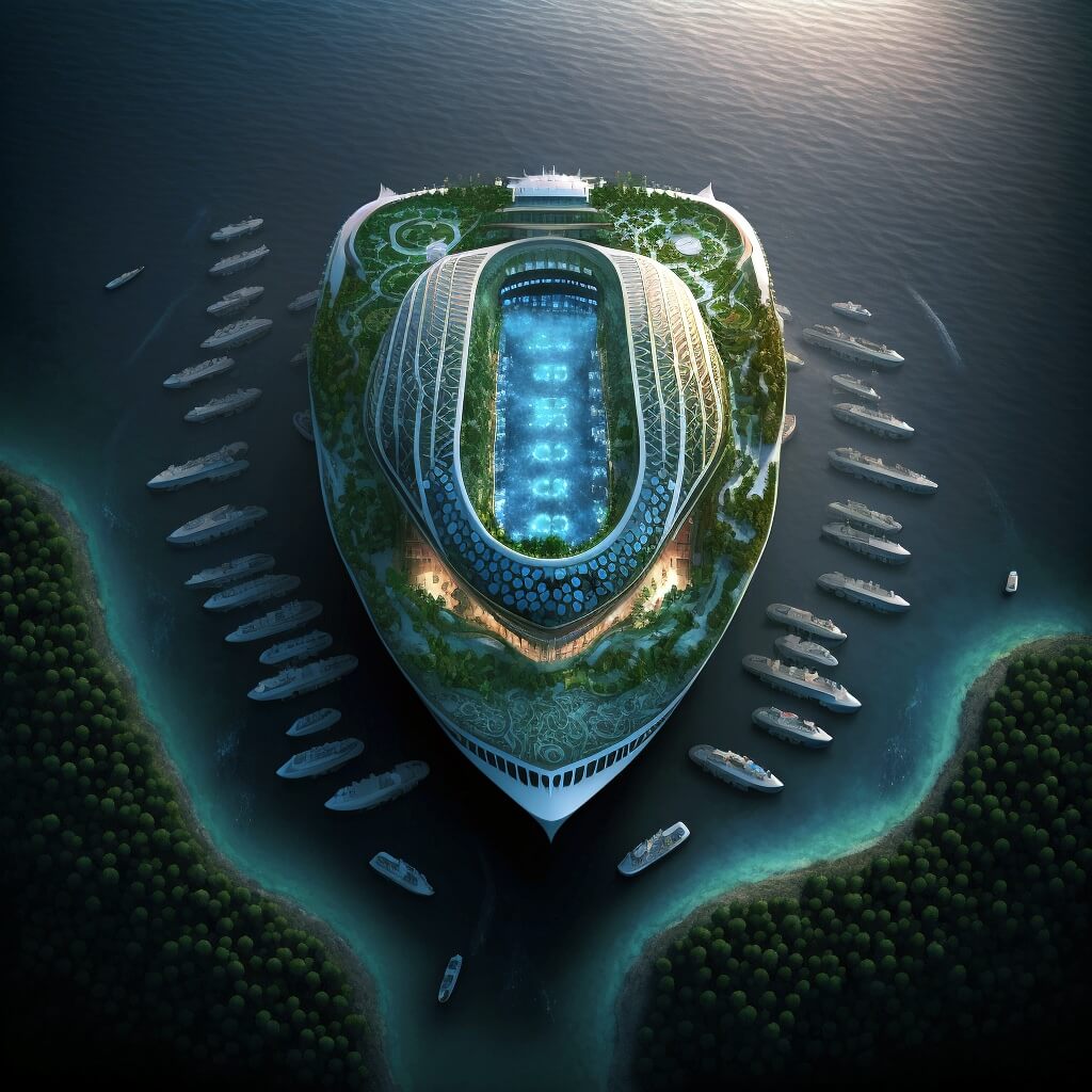 Uno de los estadios Oceaniums Callebaut Architectures