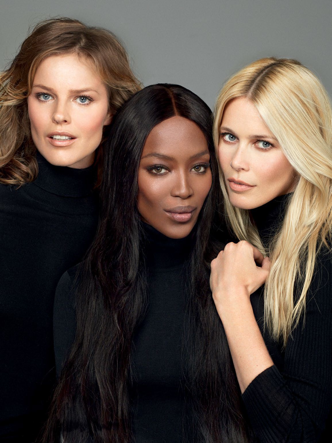 Eva Herzigova, Naomi Campbell y Claudia Schiffer