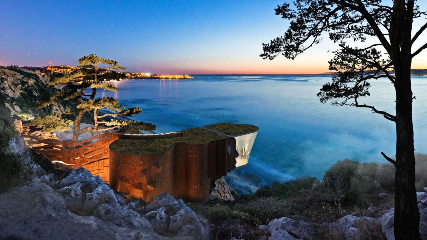 Una casa en las rocas inspirada en Pablo Picasso