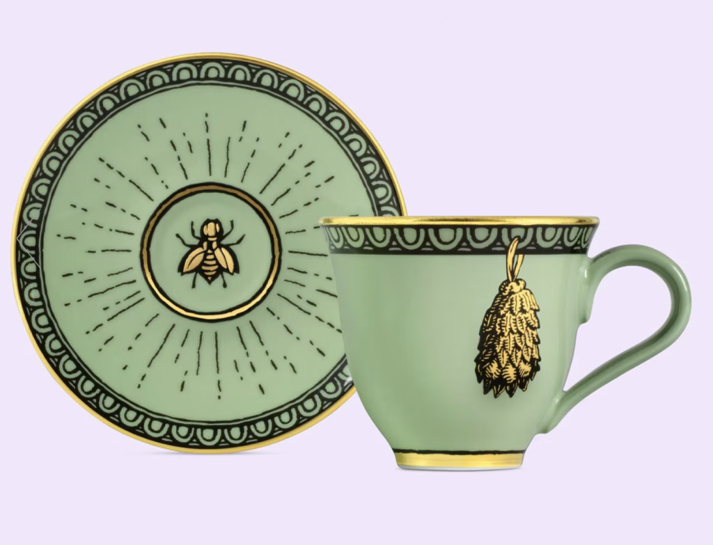 Taza y plato de té o café de Gucci