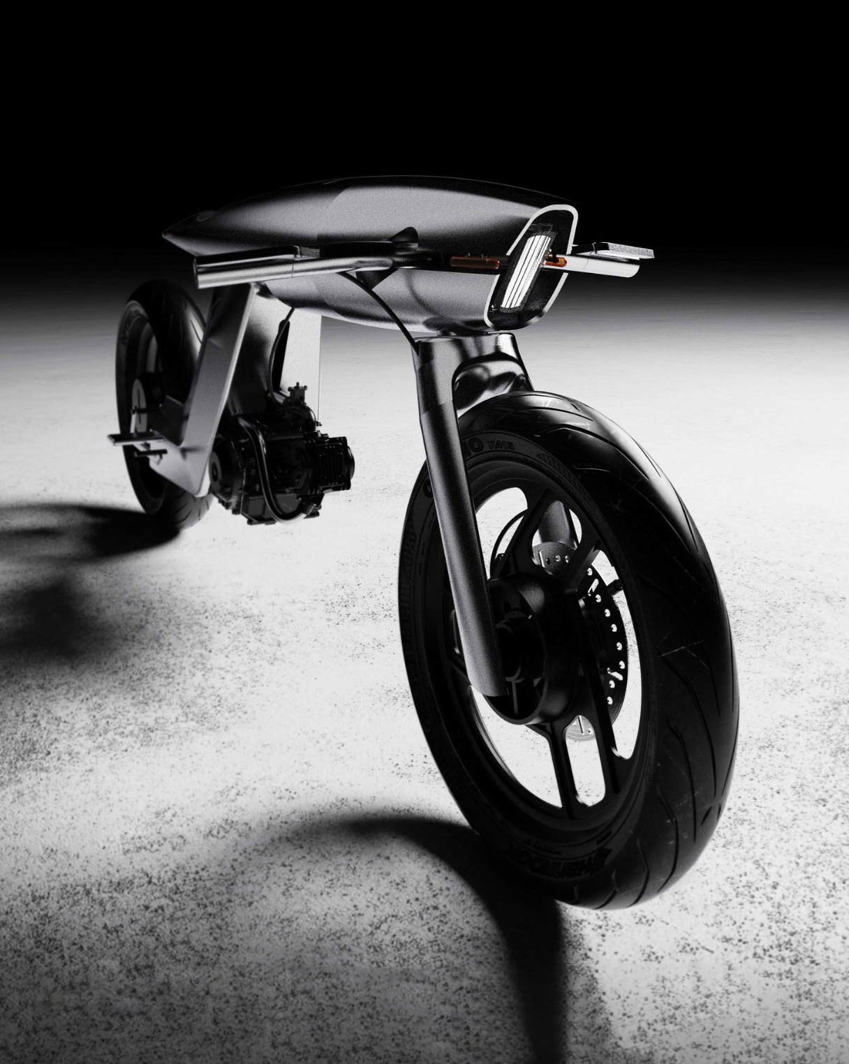 La motocicleta fabricada con aluminio de grado espacial