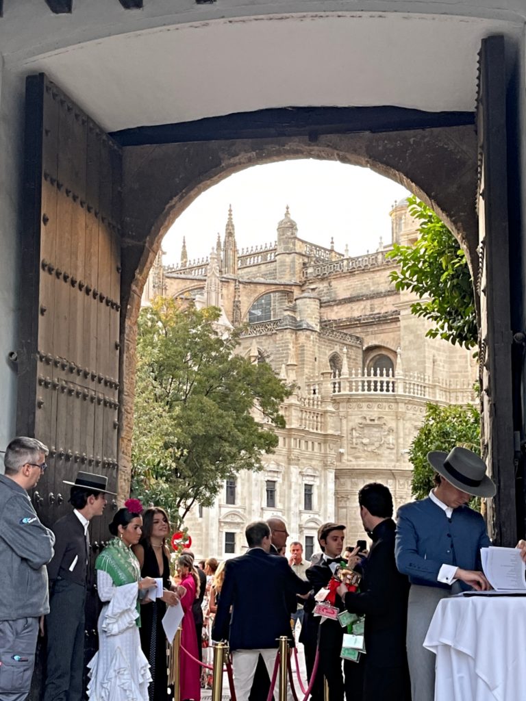 Entrada en el Patio de Banderas de Sevilla