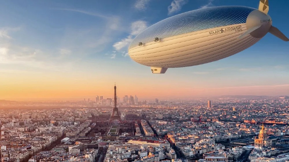 París, dirigible placas solares