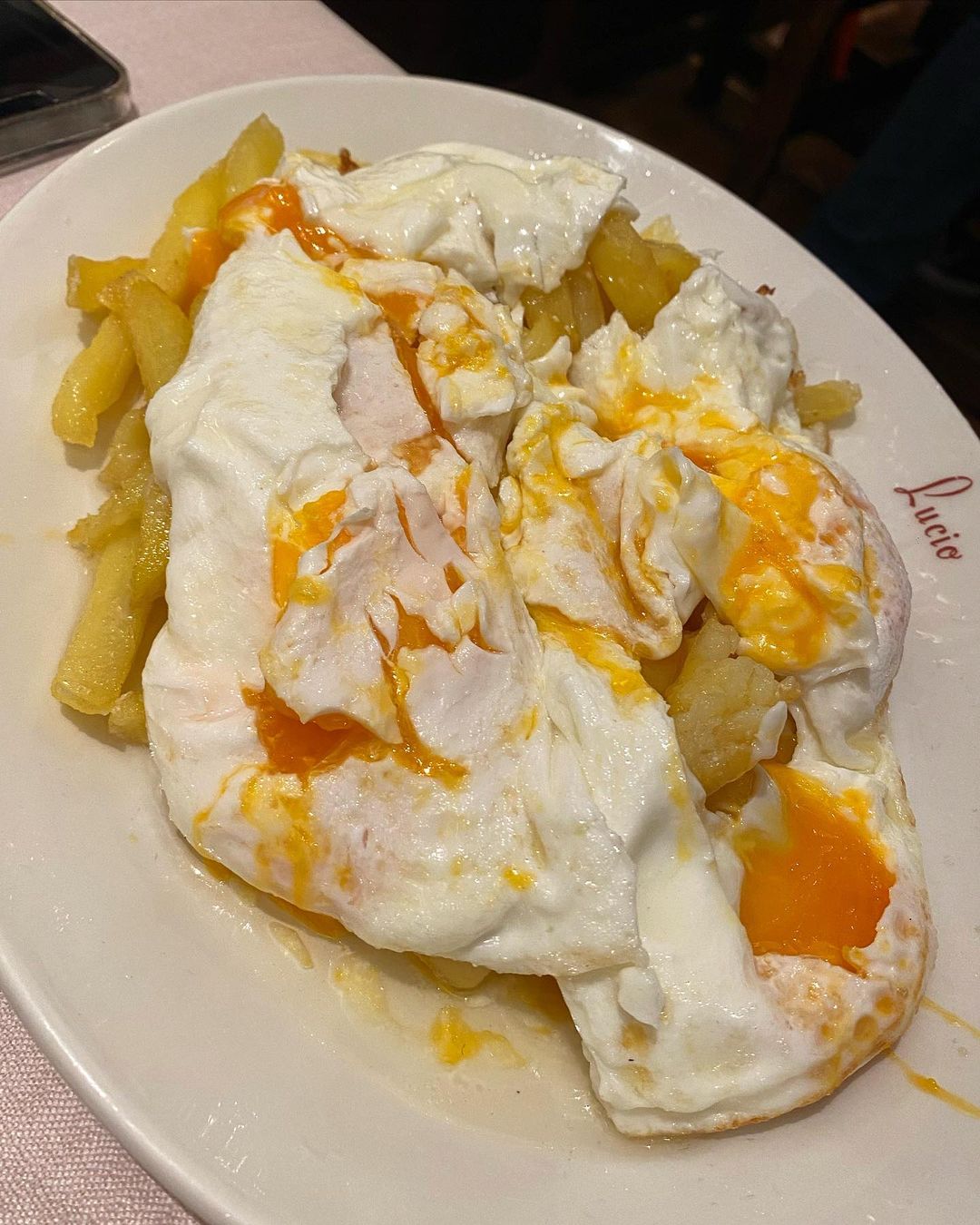 Huevos fritos de Casa Lucio
