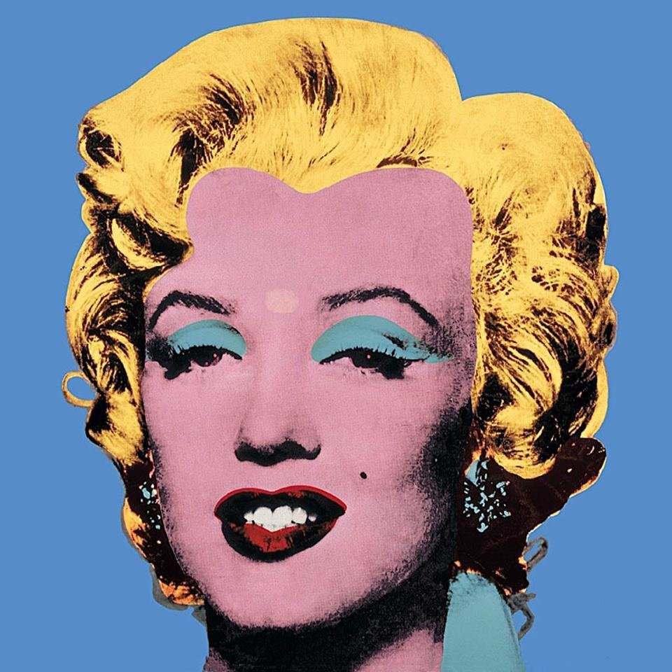 Shot Sage Blue Marilyn de Andy Warhol, Marilyn Monroe, Cuadro color de Marylin Monroe